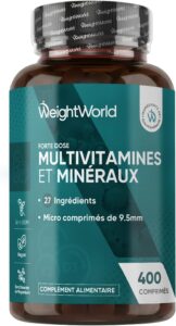 Multivitamines et Minéraux - 400 Micro-Comprimés Vegan (+ 1 An) - 27 Nutriments Essentiels