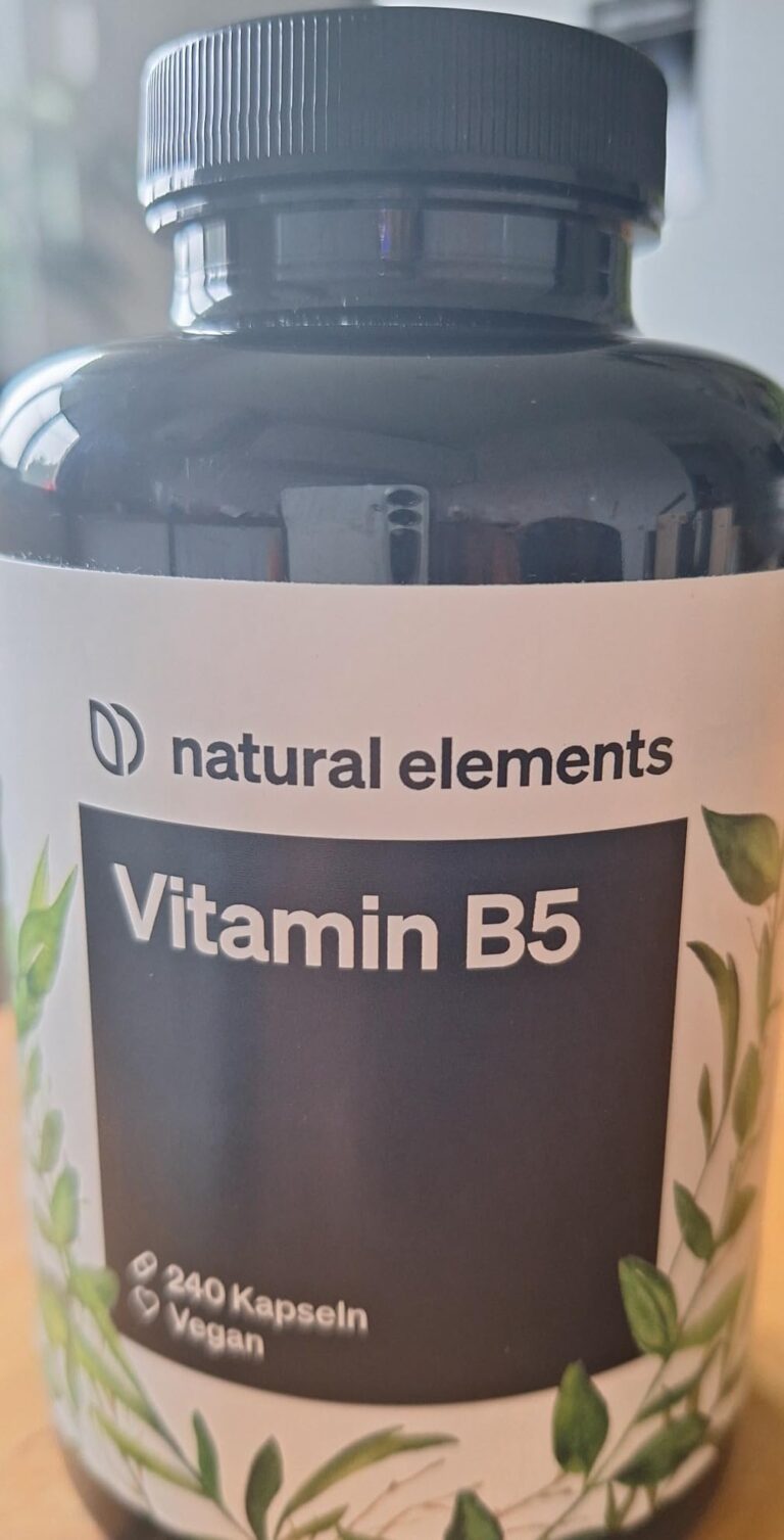 Le flacon de vitamine B5 de la marque natural elements.