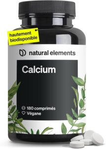 Calcium Comprimés Vegan Fortement Dosés – 180 Comprimés – 800mg de Carbonate de Calcium pa