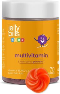 Jelly Pills Gummies Multivitamines Enfant, 14 vitamines & minéraux, A, C, D, E, zinc, biot