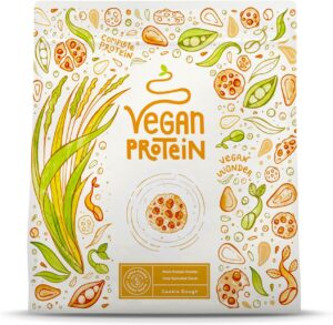 Vegan Proteine Poudre [600g] | Cookie Dough | 21g Protein | Soja, Riz, Pois, Graines de To
