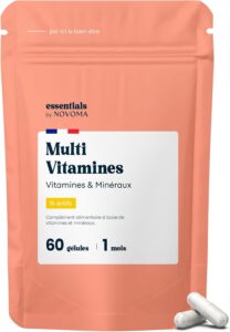 Multivitamines et Minéraux, 15 Nutriments Essentiels, Vitamines A B C D E + Magnésium & Zi