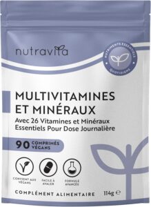 Nutravita Multivitamines et Minéraux - 90 Comprimés Véganes - Vitamine A-Z