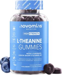 Gummies L-Théanine 200 mg | Mélisse & Vitamine B6 | 60 Gummies | Novomins