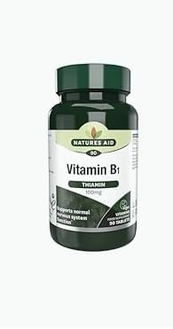 Le flacon de vitamine B1 sur fond neutre, le même que sur les deux visuels précédents. Le texte est bien lisible.