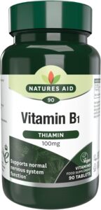 Natures Aid Vitamine B1 Thiamine 100mg - Complement Alimentaire Essentiel pour las Sante E