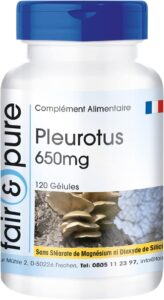 Fair & Pure® - Pleurotus 650mg - poudre de champignons - végan - 120 gélules