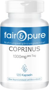 Coprinus 650mg (Coprinus Comatus) - poudre naturelle de champignons - végan