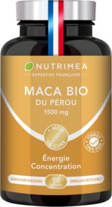 Maca | 1500 mg | Racine de Maca du Pérou BIO | Riche en Vitamine B3 et C