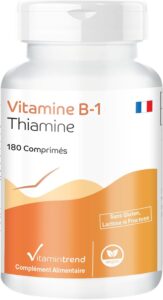 Vitamintrend Vitamine B1 hautement dosée 100 mg, 180 comprimés, thiamine, complément alime