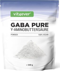 Gaba Pure - 540 g de poudre pure sans additifs - 100% acide gamma-aminobutyrique - 180 por
