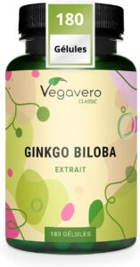 Ginkgo Biloba | Extra Fort : 6000mg | Mémoire + Circulation Sanguine | 180 Gélules | Uniqu