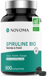 Spiruline Bio 500 mg - 19% de Phycocyanine, 500 Comprimés - 3 Mois
