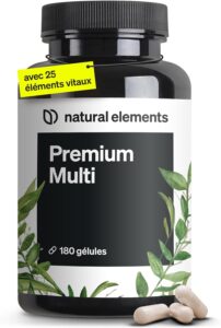 Premium Multi – complexe multivitaminé hautement dosé – 180 gélules – précieuses vitamines