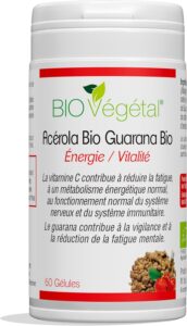 BIO Végétal Acérola BIO Guarana BIO/Vitamines C Naturelles/Vigilance et réduction de la fa
