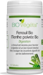 Phytosud Complexe Fenouil Bio 600 mg et Menthe Poivrée Bio 200 mg - Fenouil Gelules avec M