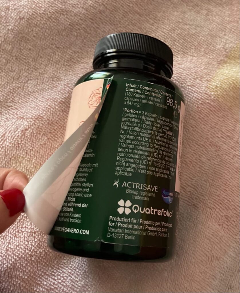 Vegavero Reequilibrage Hormonal Femme | Avec Gattilier, Maca photographié par Maria, acheteur