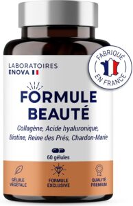 FORMULE BEAUTÉ | Complement Alimentaire Cheveux Peau & Ongles | Collagene Marin, Acide Hya