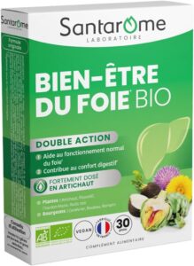 SANTAROME Bien-Être Foie Bio - Artichaut 2000 mg - 30 Gélules - France