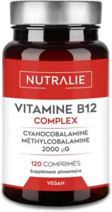 Vitamine B12 Vegan 2000mcg Méthylcobalamine et Cyanocobalamine - Fatigue et immunité - 120