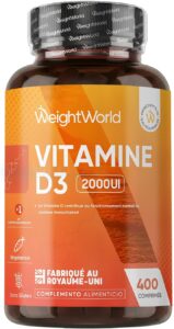 Vitamine D3 Cholécalciferol 2000ui, 400 Micro Comprimés Végétariens (+1 An)