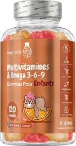 Multivitamines et Minéraux avec Oméga 3 6 9-120 Gummies Enfants Vegan - 17 Vitamines & Min