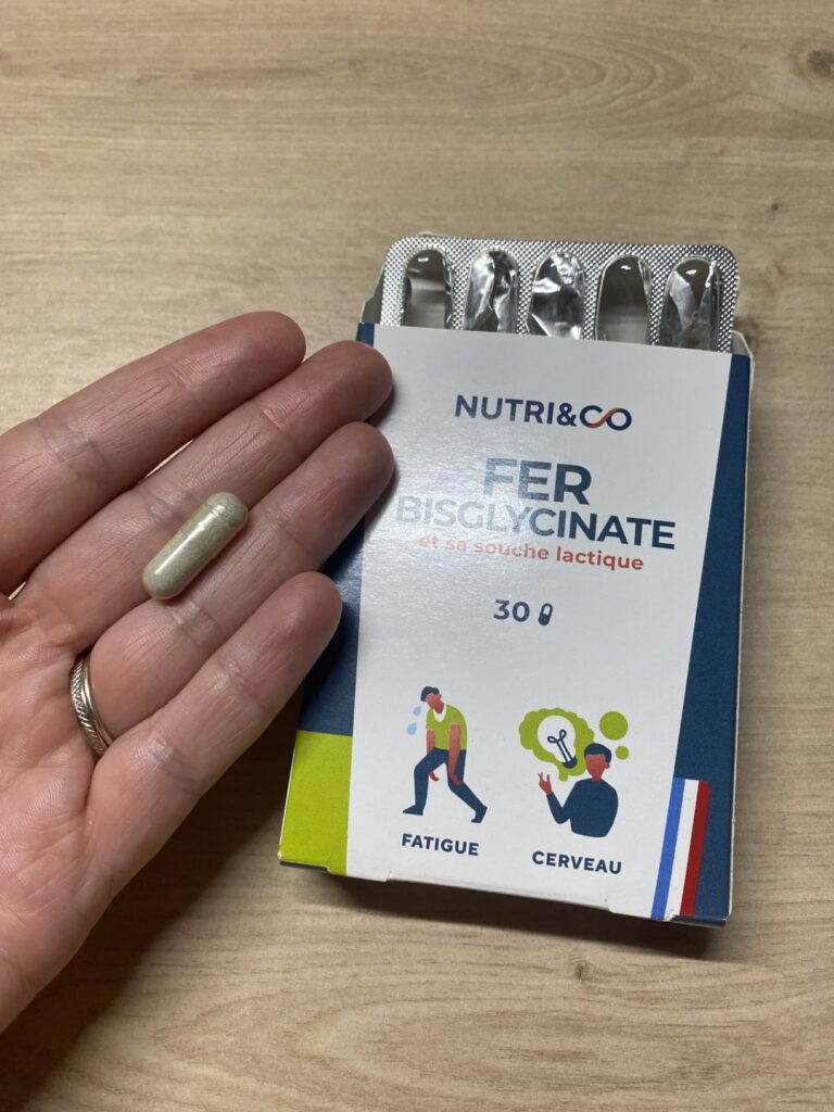 NUTRI&CO Fer Bisglycinate 14mg + Vit C + Probiotique photographié par Marie Barbarisi, acheteur