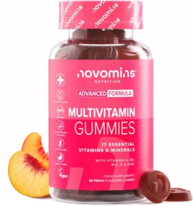 Gummies Multivitaminés | 2 Mois Cure | 17 Vitamines & Minéraux | Novomins