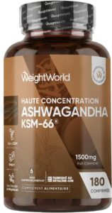 Ashwagandha KSM-66 1500mg/Comprimé - 180 Micro Comprimés Vegan (6 Mois) - 5% Withanolides