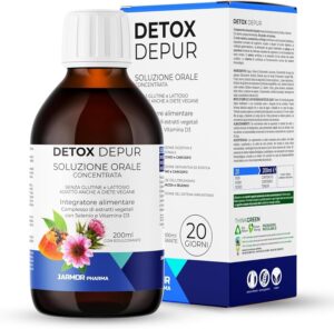 Détox Depur Sirop 200 ml - Détox Foie Puissant et Rapide - Rétention d’Eau Drainant Puissa