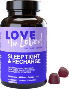 Gummies Sommeil et Immunité “Sleep Tight & Recharge” | 42 Gommes Vegan | Complément Alimen