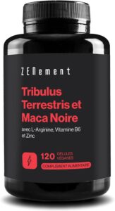 Tribulus Terrestris & Maca Noire - avec L-Arginine & Zinc - 120 Gélules