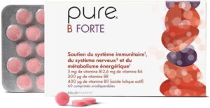 Pure B Forte – 60 Comprimés Hautement Dosés Vitamine B – Comprimés Véganes – Complément Al