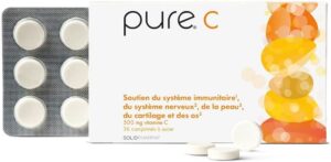 Pure C – 36 Comprimés Hautement Dosés, Vitamine C, Comprimés Véganes, Complément Alimentai