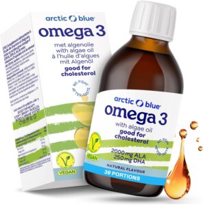 Arctic Blue Oméga-3 Végétal 150 ml — 2 000 mg d’ALA + 250 mg de DHA par 5 ml — Huile de Mi