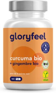 Curcuma Bio avec Gingembre et Poivre Noir, 3300 mg par Dose Quotidienne, Curcumine et Pipe