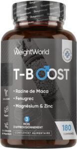 T-Boost 12-en-1, 180 Comprimés - 9 Multivitamines et Minéraux avec Maca
