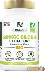 Ginkgo Biloba BIO | Extra Fort | Mémoire, Circulation Sanguine | 90 gélules