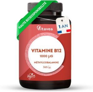 Vitamine B12 1000µg Méthylcobalamine Pure - Énergie & Fatigue - 1 an