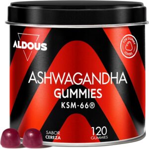 Ashwagandha Gummies -120 Gommes Goût Cerise - Ashwagandha KSM66- Relaxation