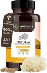 Gélules de champignon trémelle fucus - Complément ultra-concentré pour avoir une peau hydr