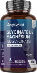 Magnesium Bisglycinate + Vitamine B6 1422mg - 180 Gélules Vegan
