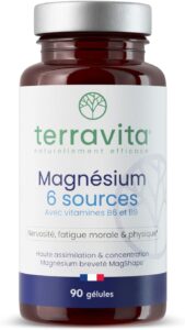 Magnésium 6 Sources dont Bisglycinate + Marin + Citrate | Efficacité Optimale contre Fatig