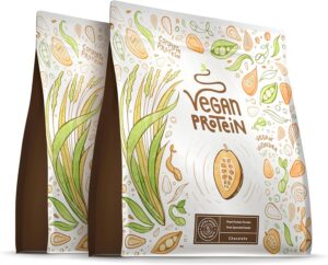 Vegan Proteine en Poudre [1.2 kg] | Chocolat | 21g Protein | Soja, Riz, Pois, Graines de T