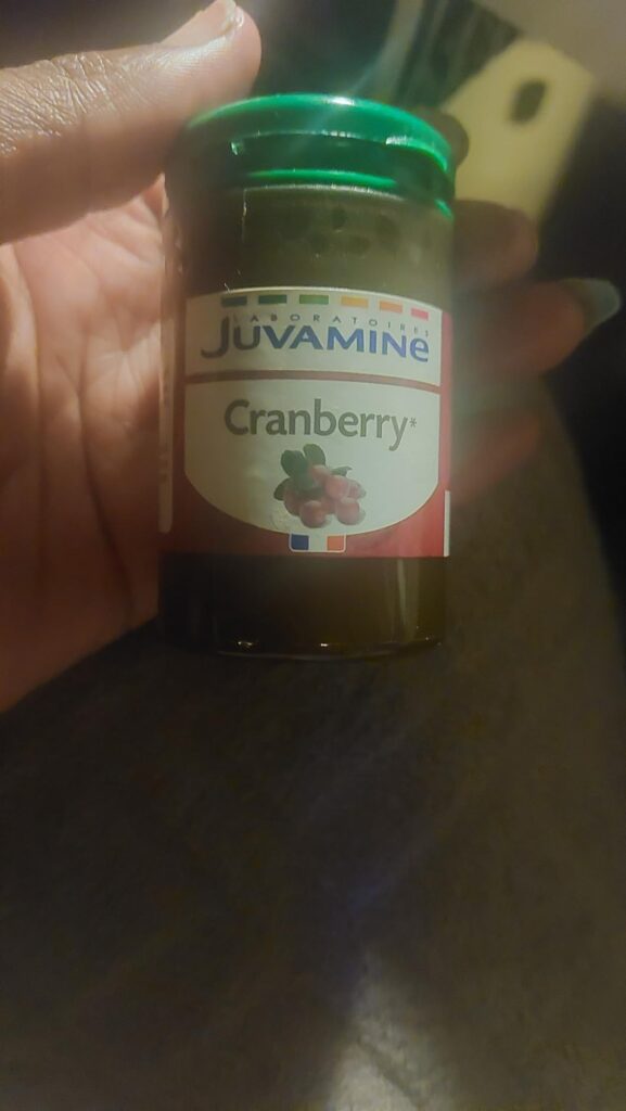 Flacon de compléments alimentaires JuvaSanté Équilibre Cranberry, face avant, deuxième image