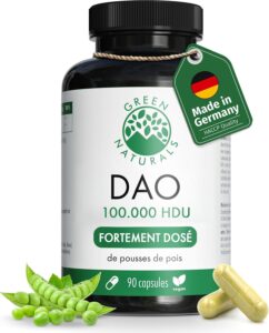 Green Naturals DAO Vegan 300 000 HDU par jour – 90 gélules
