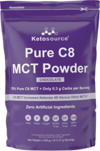 Poudre C8 MCT Pure | 4X Ketones vs autres MCT | 0g Glucides | 500g Chocolat