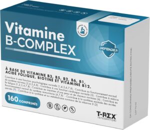 T-Rex Integratori, Vitamine B Complexe 160 Comprimés Vegan (5 Mois d'Approvisionnement) -