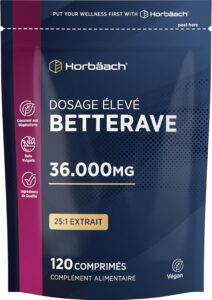 Betterave Gélules | 36.000mg | 120 Comprimés Vegan | Complément Alimentaire avec Acide Nit