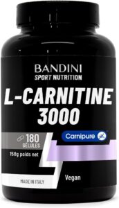 Bandini® L-Carnitine 3000, 180 gélules avec Carnipure® à Haute Dose